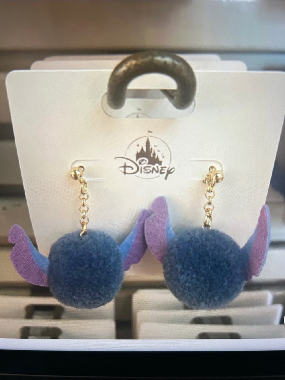 Disney Parks Lilo & Stitch Plush Dangle Earrings.